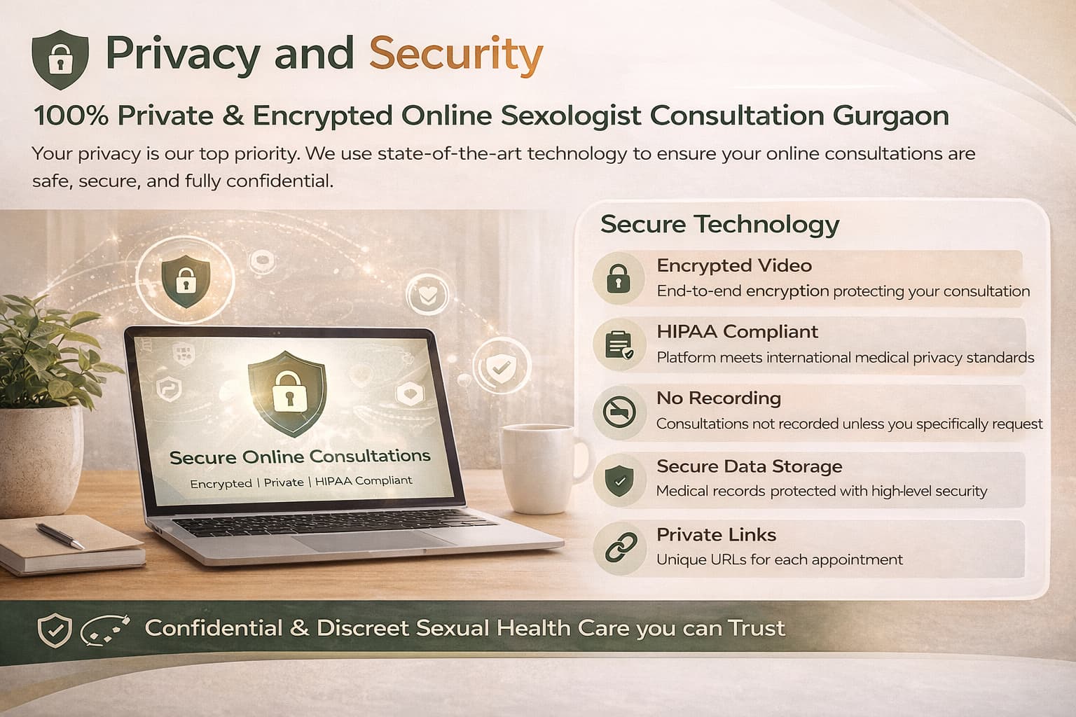 100% private and encrypted online sexologist consultation Gurgaon